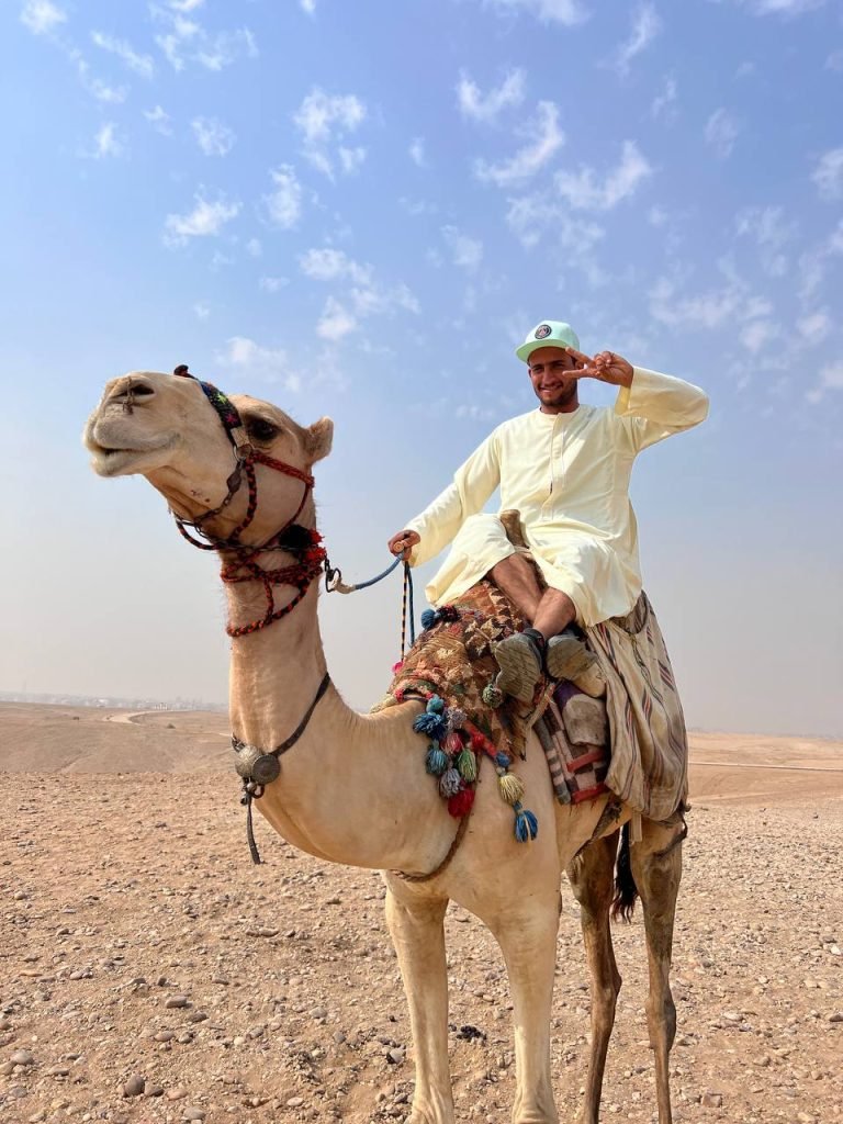 Camel Ride During Sunset at the Giza Pyramids