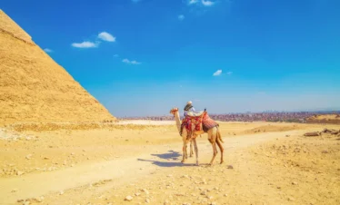 Giza pyramids camel ride