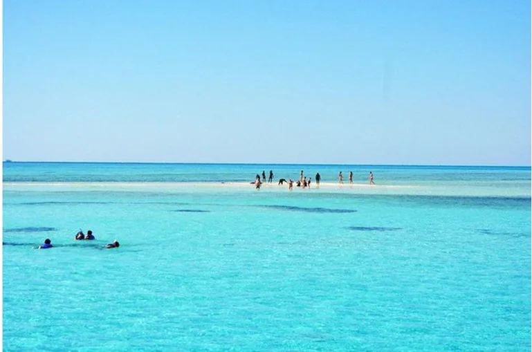 White Island and the turquoise Red Sea near Hurghada