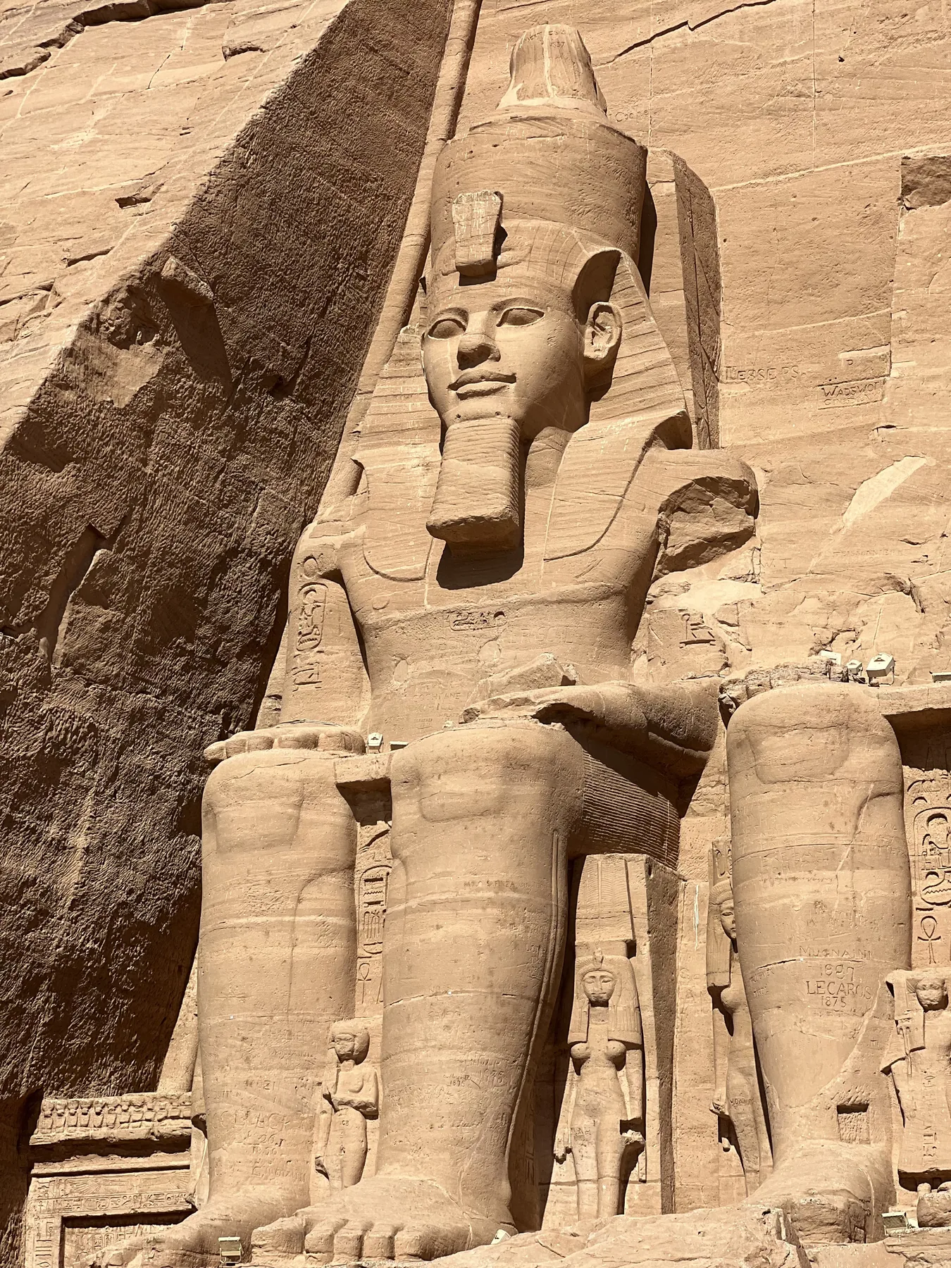 Colossal statue of Ramses II at Abu Simbel